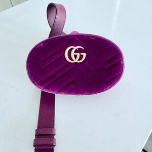 Authentic Gucci G5 Purple Marmont Velvet Bag